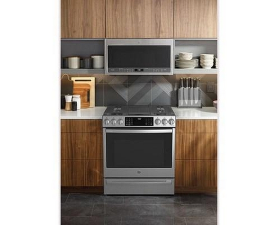 Cuisinière encastrable à biénergie de 30 po. avec technologie de la friture à l'air sans préchauffage GE Profile - PC2S930YPFS