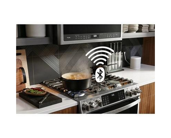 Cuisinière encastrable à biénergie de 30 po. avec technologie de la friture à l'air sans préchauffage GE Profile - PC2S930YPFS