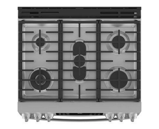 Cuisinière à gaz encastrée à four double de 30 po avec WiFi GE Profile - PCGS960YPFS