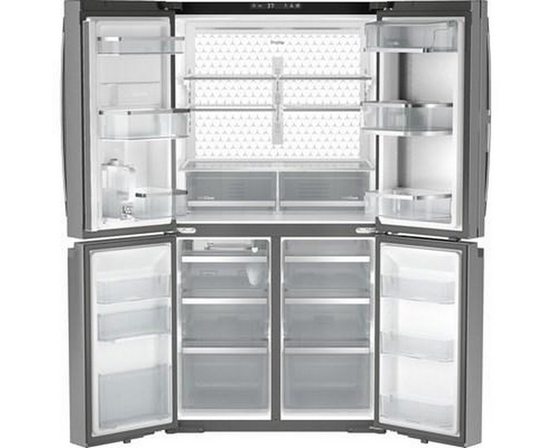 Réfrigérateur quatre portes avec porte à deux battants de 36 po, 28,4 Pi cu.. avec WiFi intégré GE Profile - PAD28BYTFS