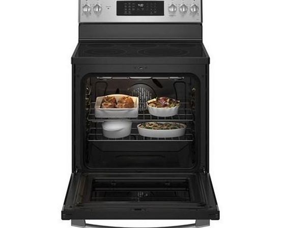 Cuisinière autoportante électrique de 30 po avec technologie convection véritable GE Profile - PCB900YVFS