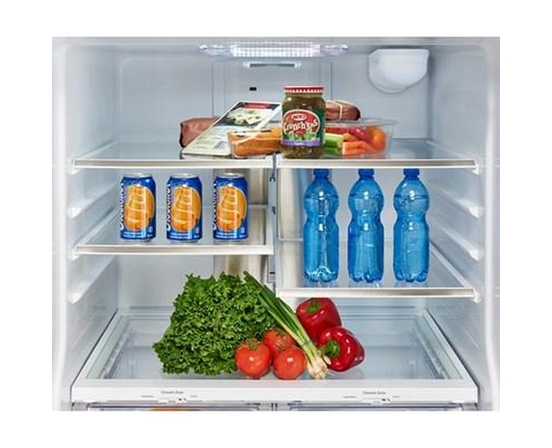 Réfrigérateur trois portes avec porte à deux battants de 33 po, 17,5 Pi cu. avec technologie FrosGuard™ GE Profile - PYE18HYRCFS