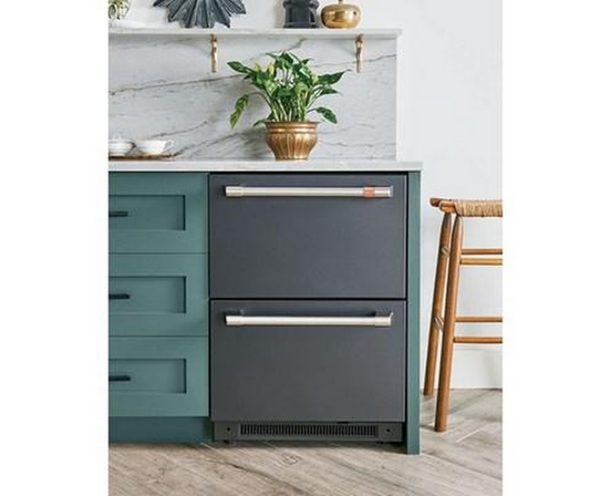 Réfrigérateur à double tiroirs de 24 po, 5,7 Pi cu. Café - CDE06RP3ND1