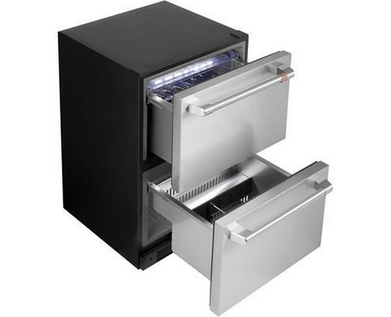 Réfrigérateur à double tiroirs de 24 po, 5,7 Pi cu. Café - CDE06RP2NS1