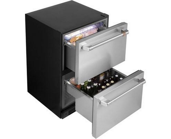 Réfrigérateur à double tiroirs de 24 po, 5,7 Pi cu. Café - CDE06RP2NS1