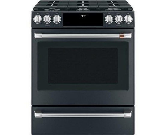 Cuisinière biénergie encastrable de 30 po avec tiroir chauffant Café - CC2S900P3MD1