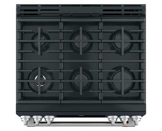 Cuisinière biénergie encastrable de 30 po avec tiroir chauffant Café - CC2S900P3MD1