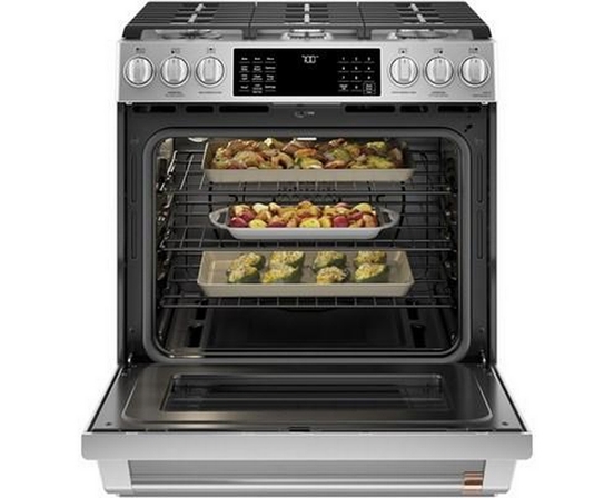 Cuisinière intégrée à gaz de 30 po avec technologie convection Café - CCGS700P2MS1
