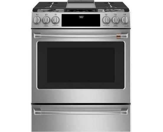Cuisinière intégrée à biénergie de 30 po avec technologie convection Café - CC2S900P2MS1