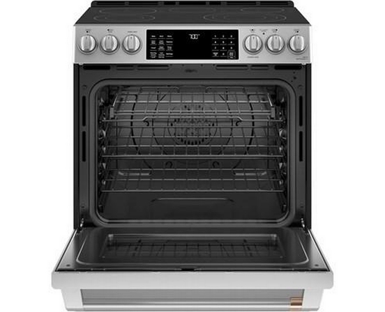 Cuisinière encastrable électrique de 30 po avec tiroir chauffant Café - CCES700P2MS1
