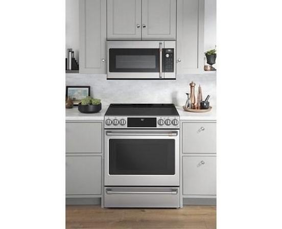 Cuisinière encastrable électrique de 30 po avec tiroir chauffant Café - CCES700P2MS1