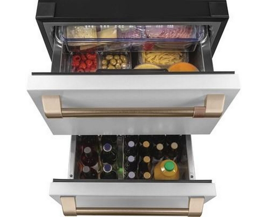 Réfrigérateur à double tiroirs de 24 po, 5,7 Pi cu. Café - CDE06RP4NW2