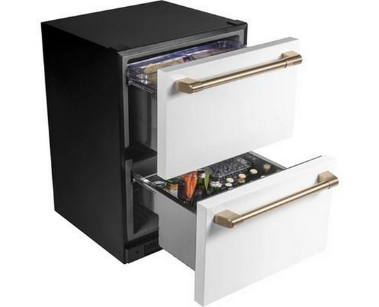 Réfrigérateur à double tiroirs de 24 po, 5,7 Pi cu. Café - CDE06RP4NW2