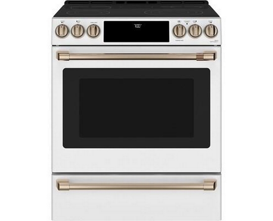 Cuisinière encastrable électrique de 30 po avec tiroir chauffant Café - CCES700P4MW2