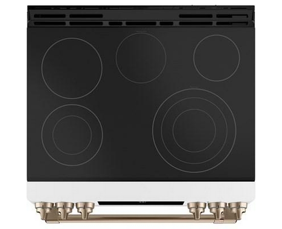 Cuisinière encastrable électrique de 30 po avec tiroir chauffant Café - CCES700P4MW2