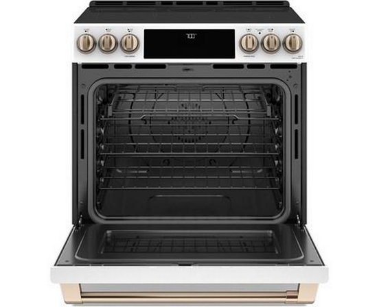 Cuisinière encastrable électrique de 30 po avec tiroir chauffant Café - CCES700P4MW2