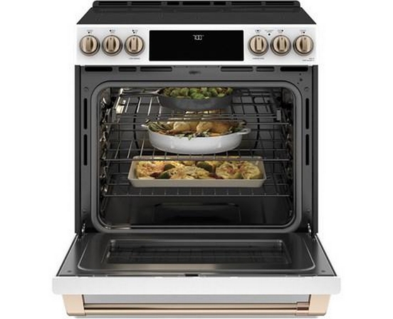Cuisinière encastrable électrique de 30 po avec tiroir chauffant Café - CCES700P4MW2