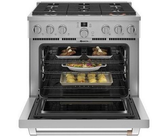 Cuisinière amovible à biénergie avec 6 brûleurs Café - C2Y366P2TS1