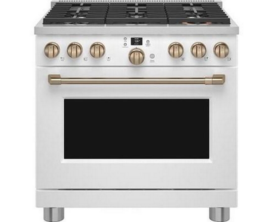Cuisinière amovible à biénergie avec 6 brûleurs Café - C2Y366P4TW2