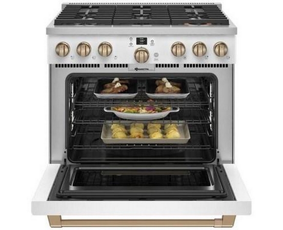 Cuisinière amovible à biénergie avec 6 brûleurs Café - C2Y366P4TW2