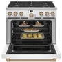 Cuisinière amovible à biénergie avec 6 brûleurs Café - C2Y366P4TW2