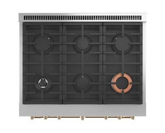 Cuisinière amovible à biénergie avec 6 brûleurs Café - C2Y366P4TW2