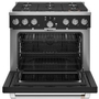 Cuisinière amovible à biénergie avec 6 brûleurs Café - C2Y366P3TD1