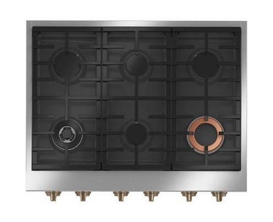 Dessus de cuisinière à gaz de 36 po. avec 6 brûleurs Café - CGU366P2TS1