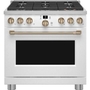 Cuisinière amovible à gaz de 36 po. avec connectivité WI-FI Café - CGY366P4TW2