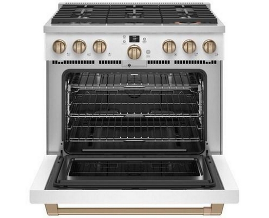 Cuisinière amovible à gaz de 36 po. avec connectivité WI-FI Café - CGY366P4TW2