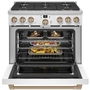 Cuisinière amovible à gaz de 36 po. avec connectivité WI-FI Café - CGY366P4TW2