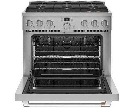 Cuisinière amovible à gaz de 36 po. avec connectivité WI-FI Café - CGY366P2TS1