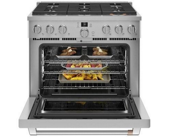 Cuisinière amovible à gaz de 36 po. avec connectivité WI-FI Café - CGY366P2TS1