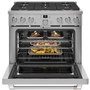 Cuisinière amovible à gaz de 36 po. avec connectivité WI-FI Café - CGY366P2TS1