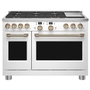 Cuisinière amovible à biénergie de 48 po avec 6 brûleurs et plaque chauffante Café - C2Y486P4TW2