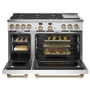 Cuisinière amovible à biénergie de 48 po avec 6 brûleurs et plaque chauffante Café - C2Y486P4TW2