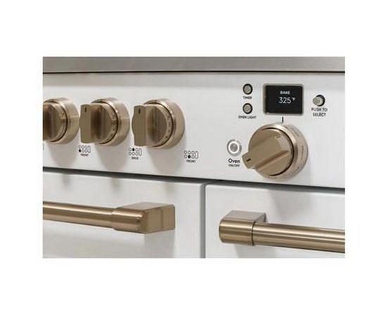 Cuisinière amovible à biénergie de 48 po avec 6 brûleurs et plaque chauffante Café - C2Y486P4TW2