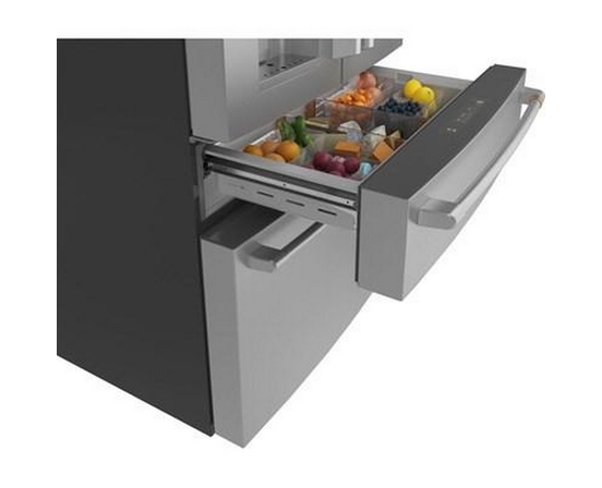 Réfrigérateur quatre portes avec porte à deux battants amovible à profondeur de comptoir de 36 po., 22.3 Pi cu. avec Wi-Fi Café - CXE22DP2PS1