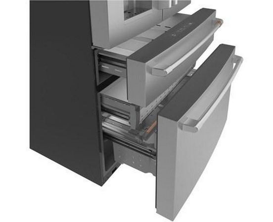 Réfrigérateur quatre portes avec porte à deux battants amovible à profondeur de comptoir de 36 po., 22.3 Pi cu. avec Wi-Fi Café - CXE22DP2PS1