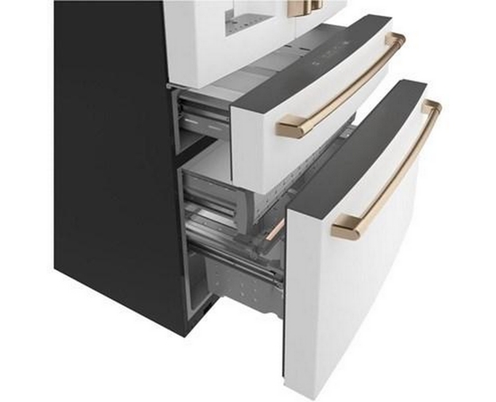 Réfrigérateur quatre portes avec porte à deux battants amovible à profondeur de comptoir de 36 po., 22.3 Pi cu. avec Wi-Fi Café - CXE22DP4PW2