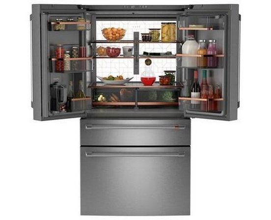 Réfrigérateur intelligent quatre portes avec porte à deux battants à profondeur de comptoir de 36 po, 23,2 Pi cu.. Café - CJE23DP2WS1