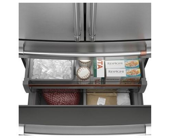Réfrigérateur intelligent quatre portes avec porte à deux battants à profondeur de comptoir de 36 po, 23,2 Pi cu.. Café - CJE23DP2WS1