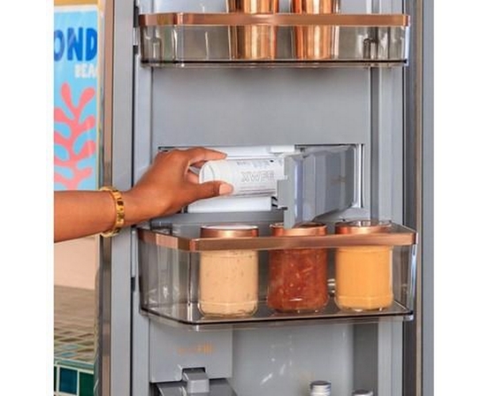 Réfrigérateur intelligent quatre portes avec porte à deux battants à profondeur de comptoir de 36 po, 23,2 Pi cu.. Café - CJE23DP2WS1
