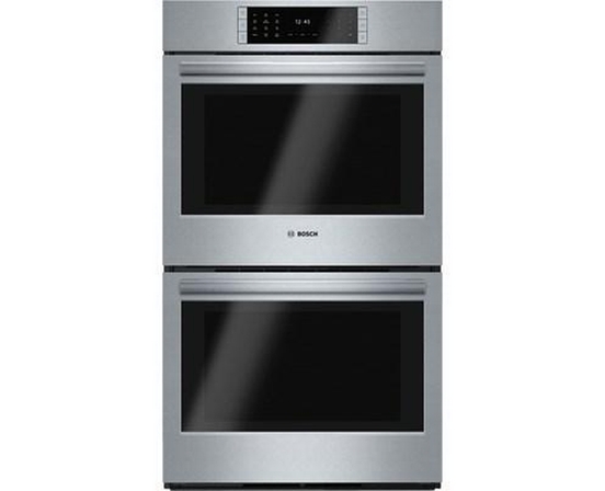 Four mural encastré double de 30 po, 9,2 Pi cu. avec convection Bosch - HBLP651UC