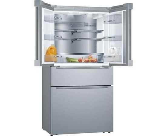 Réfrigérateur quatre portes avec porte à deux battants à profondeur de comptoir de 36 po, 21 Pi cu. avec tiroir  VitaFreshPro™ Bosch - B36CL80ENS