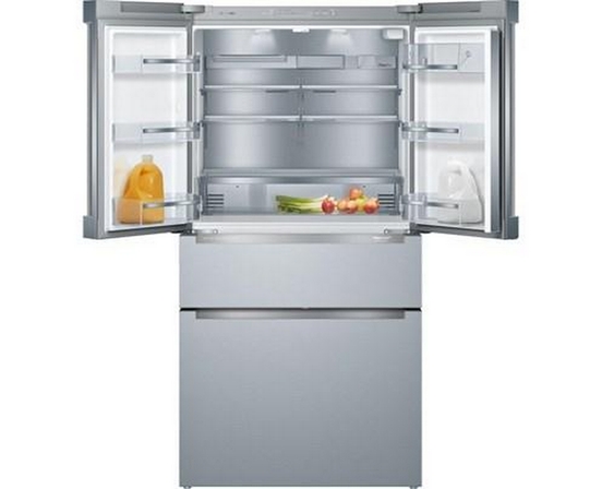 Réfrigérateur quatre portes avec porte à deux battants à profondeur de comptoir de 36 po, 21 Pi cu. avec tiroir  VitaFreshPro™ Bosch - B36CL80ENS