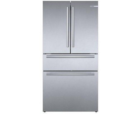 Réfrigérateur quatre portes avec porte à deux battants à profondeur de comptoir de 36 po, 21 Pi cu. avec tiroir  VitaFreshPro™ Bosch - B36CL80SNS