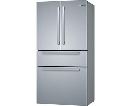 Réfrigérateur quatre portes avec porte à deux battants à profondeur de comptoir de 36 po, 21 Pi cu. avec tiroir  VitaFreshPro™ Bosch - B36CL80SNS