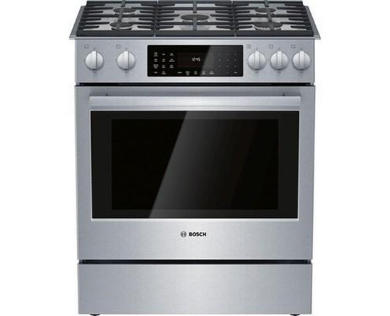 Cuisinière biénergie encastrable de 30 po avec 11 modes de cuisson spécialisés Bosch - HDI8056C
