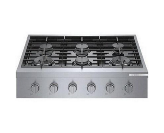 Dessus de cuisinière encastrée à gaz de 36 po. avec brûleur OptiSim® Bosch - RGM8658UC